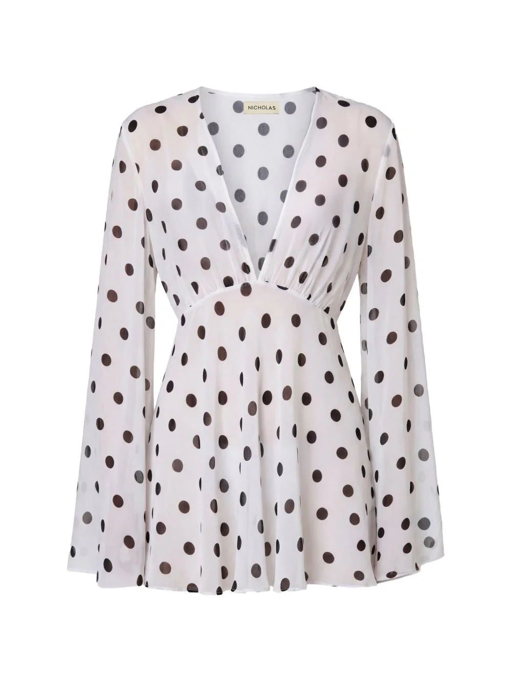 Nerissa LS V-neck mini dress - 1