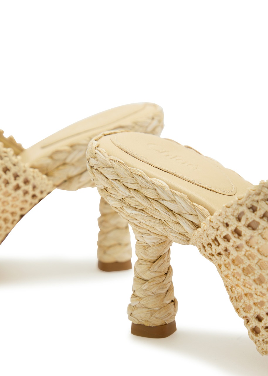 Chloe Isla Raffia Heeled Sandal - 4