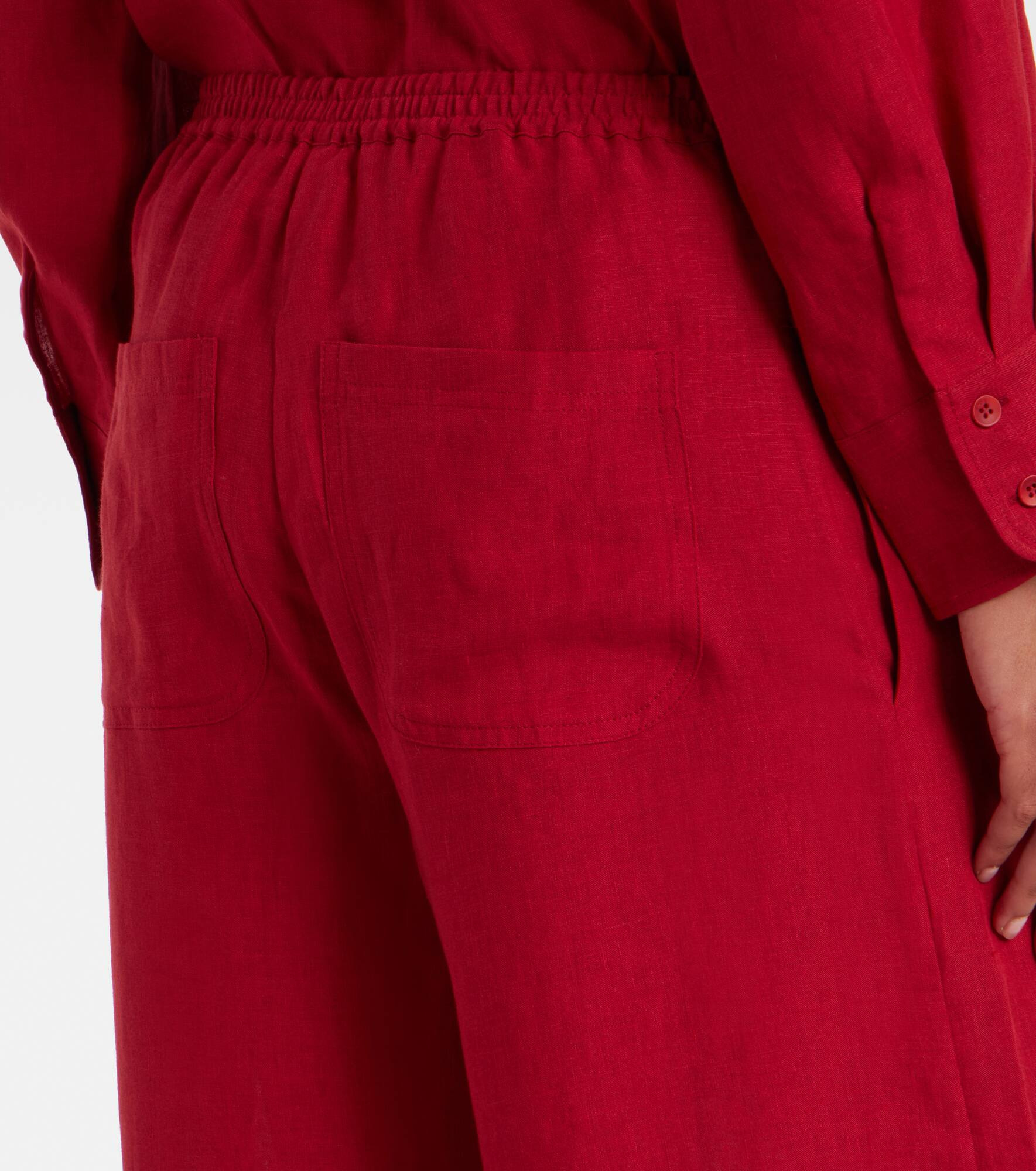 Select linen wide-leg pants - 6