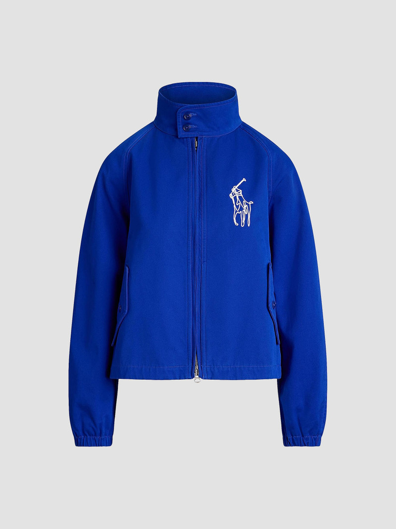 Women's Embroidered Cotton Twill Jacket - Heritage Blue 1