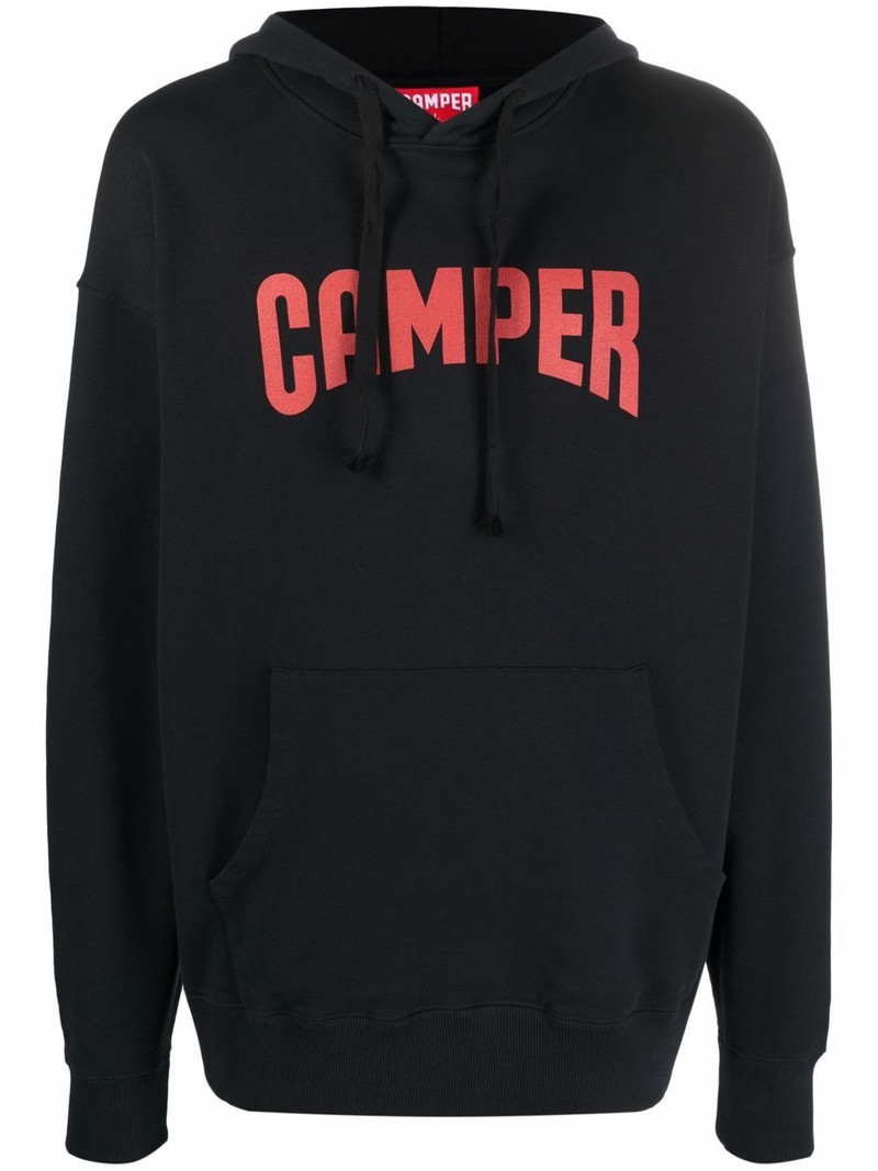 logo-print pullover hoodie 1