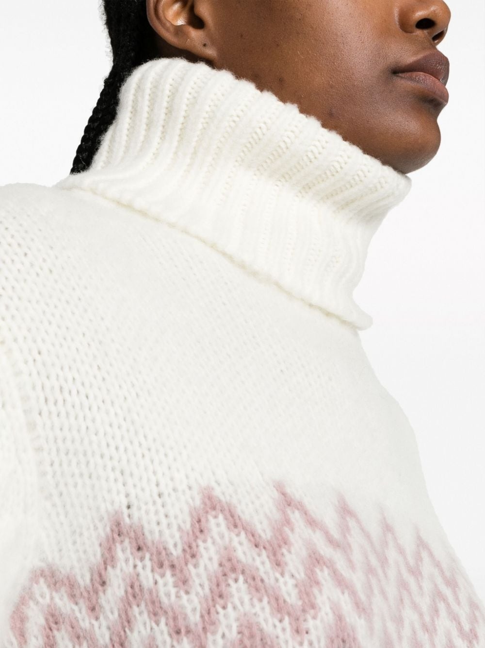 intarsia roll-neck wool jumper - 5