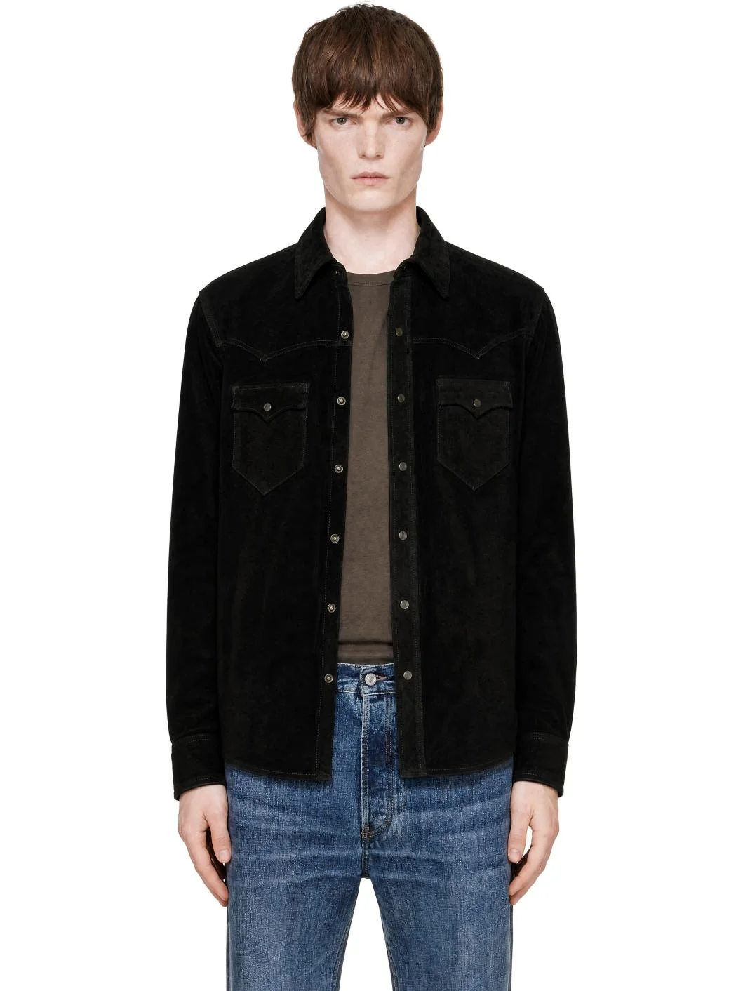 Black Suede Western Jacket - 1