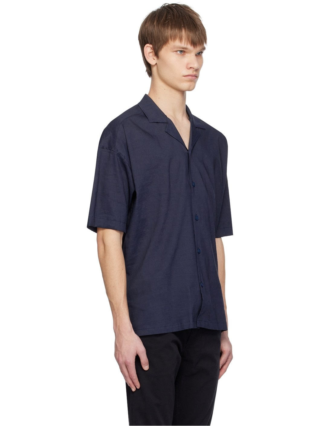 Navy Relaxed-Fit Shirt - 2