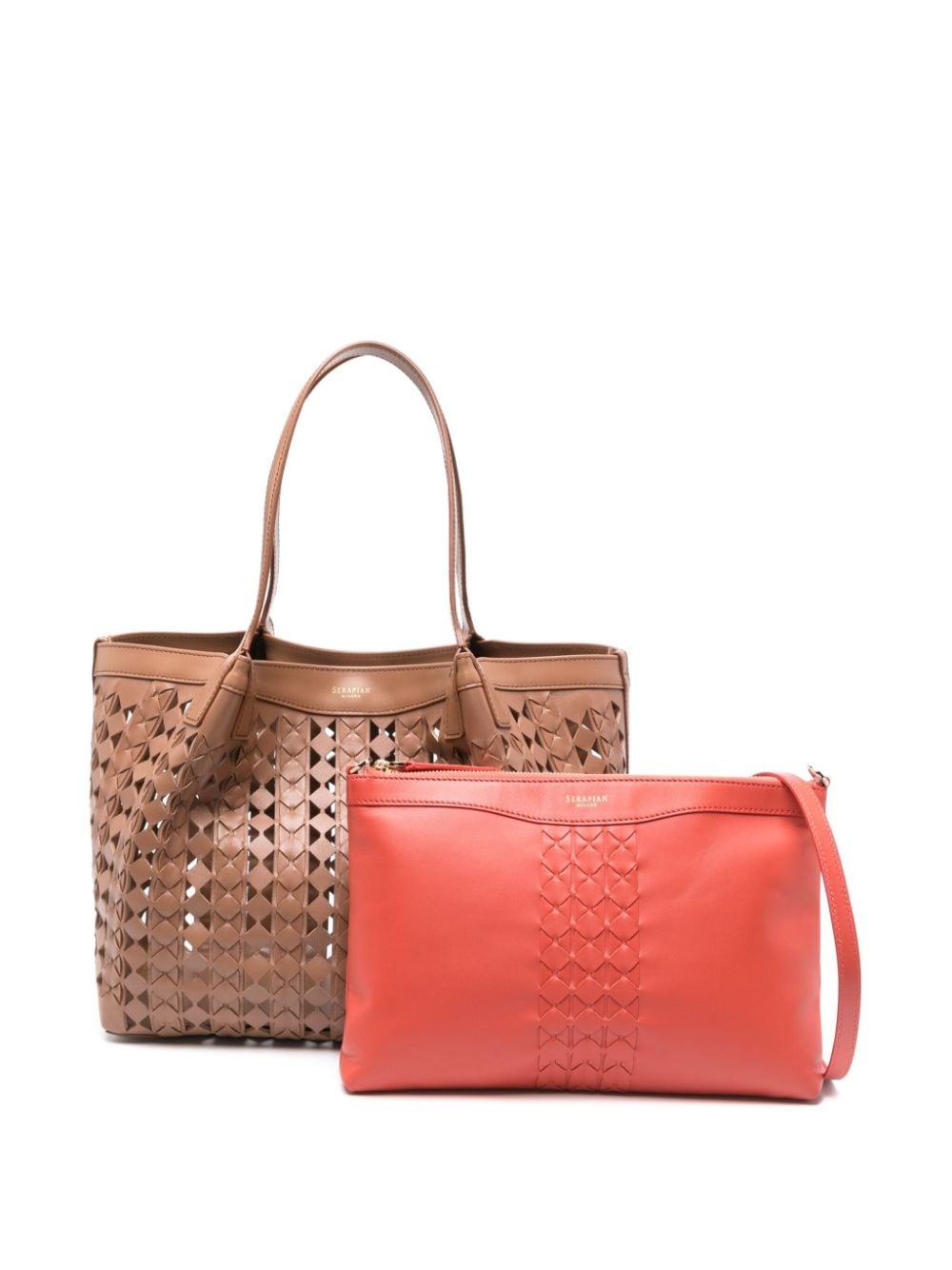 small Secret Mosaico leather tote bag - 11
