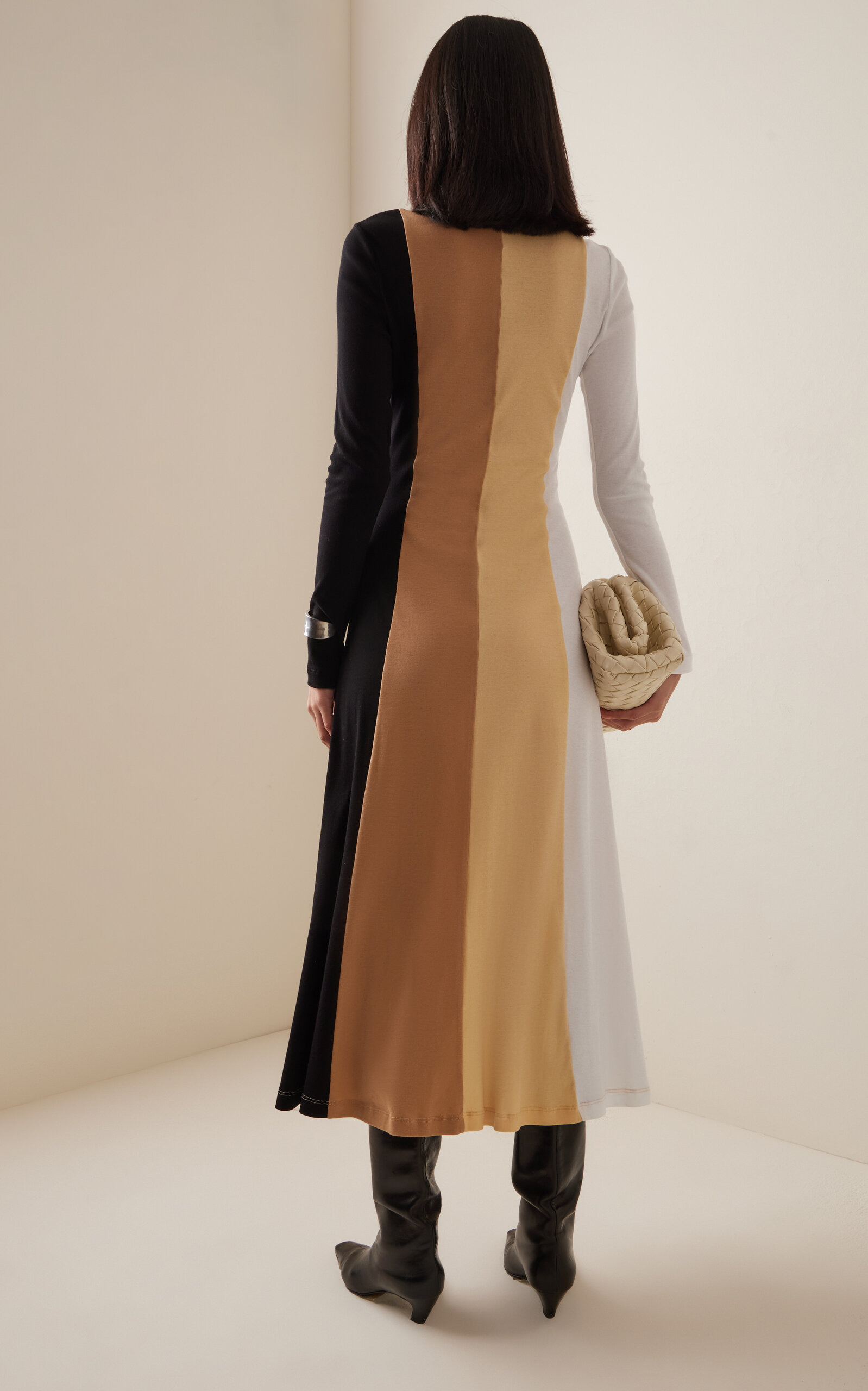 Cotton-Jersey Turtleneck Dress multi - 4