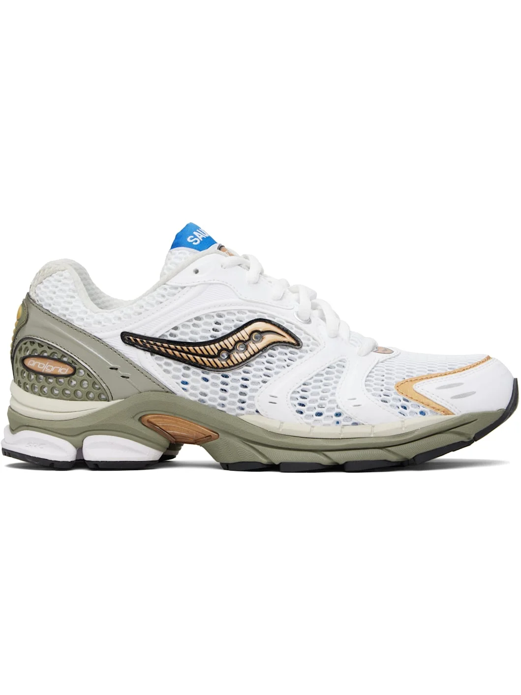 White & Khaki ProGrid Triumph 4 Sneakers - 1