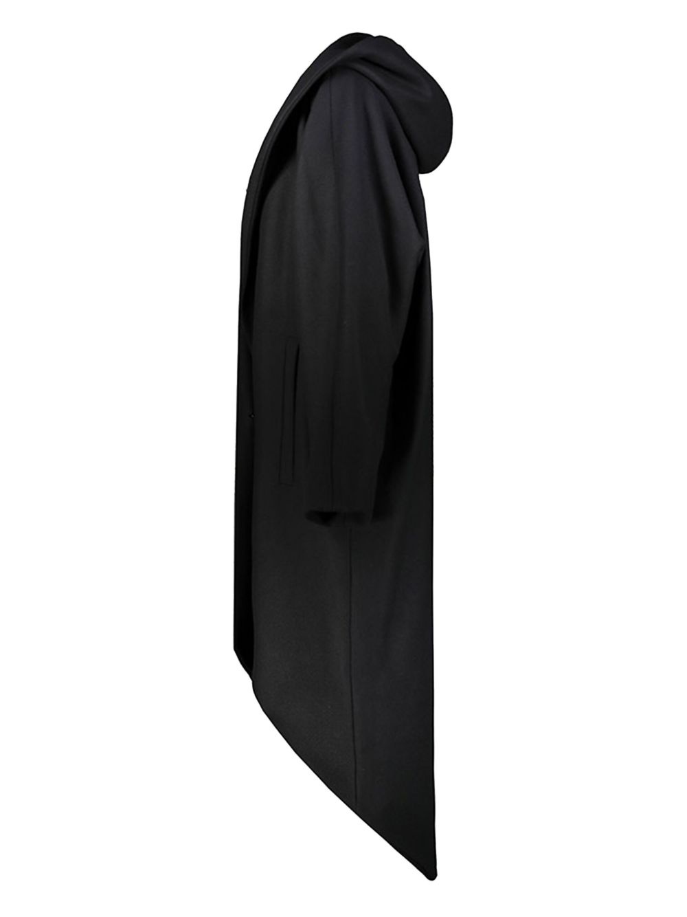 hooded asymmetrical coat - 3