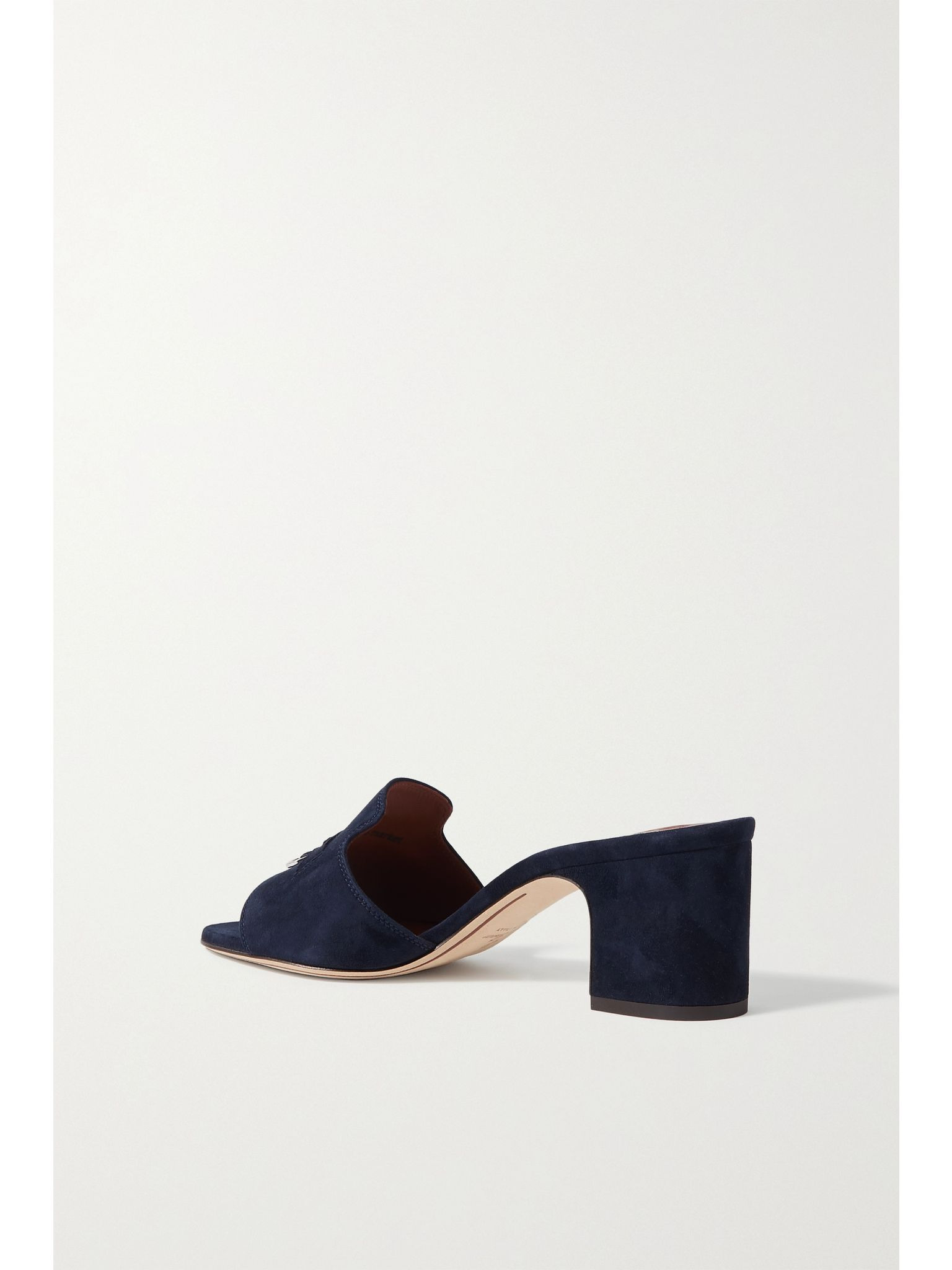 Summer Charms embellished suede mules Navy - 3