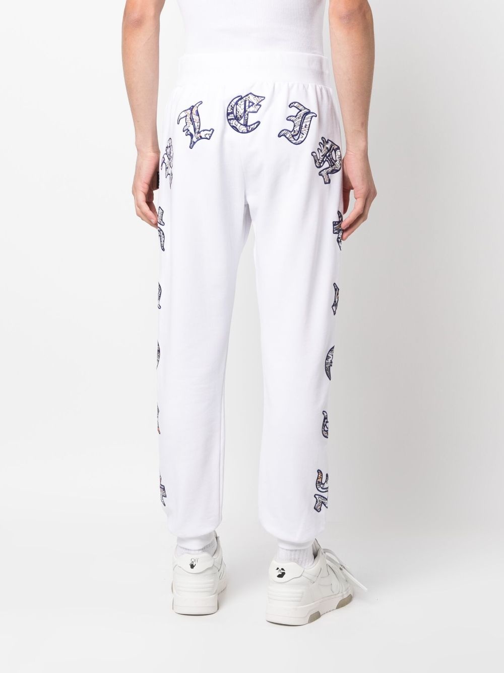 paisley-print logo-patch track pants - 4