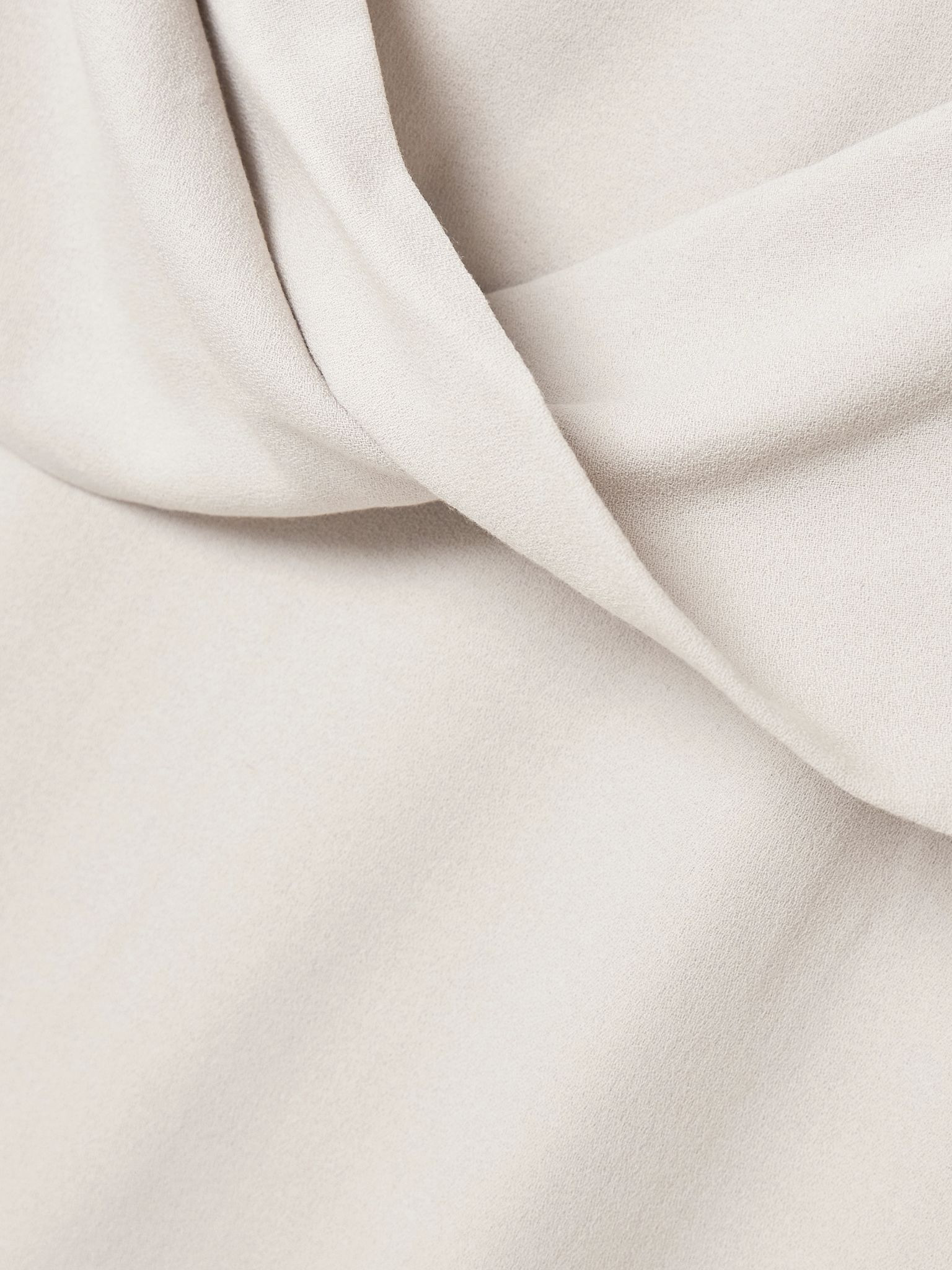 Clem draped crepe maxi dress Light gray - 4