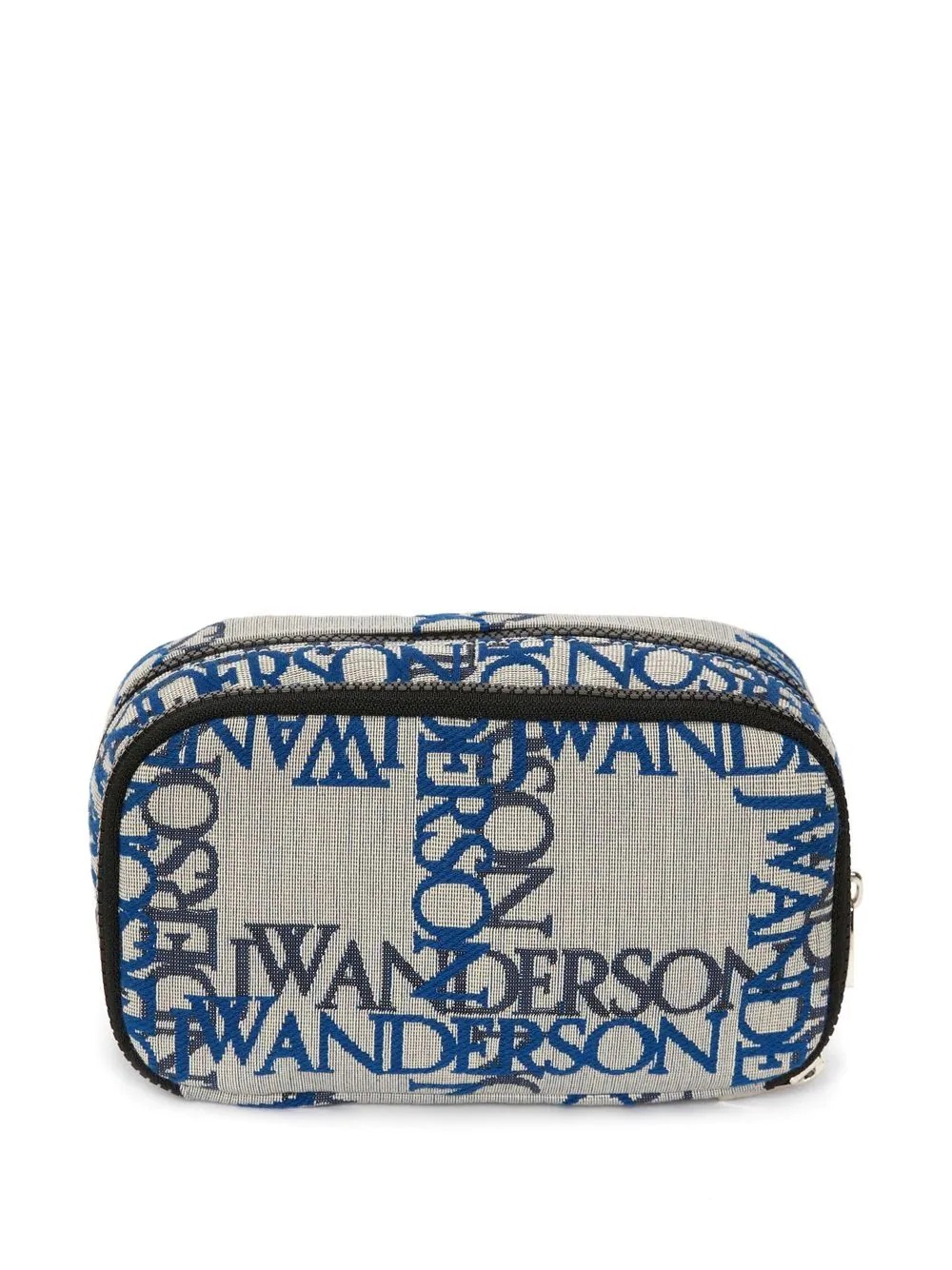 logo-jacquard  canvas zipped pouch - 2