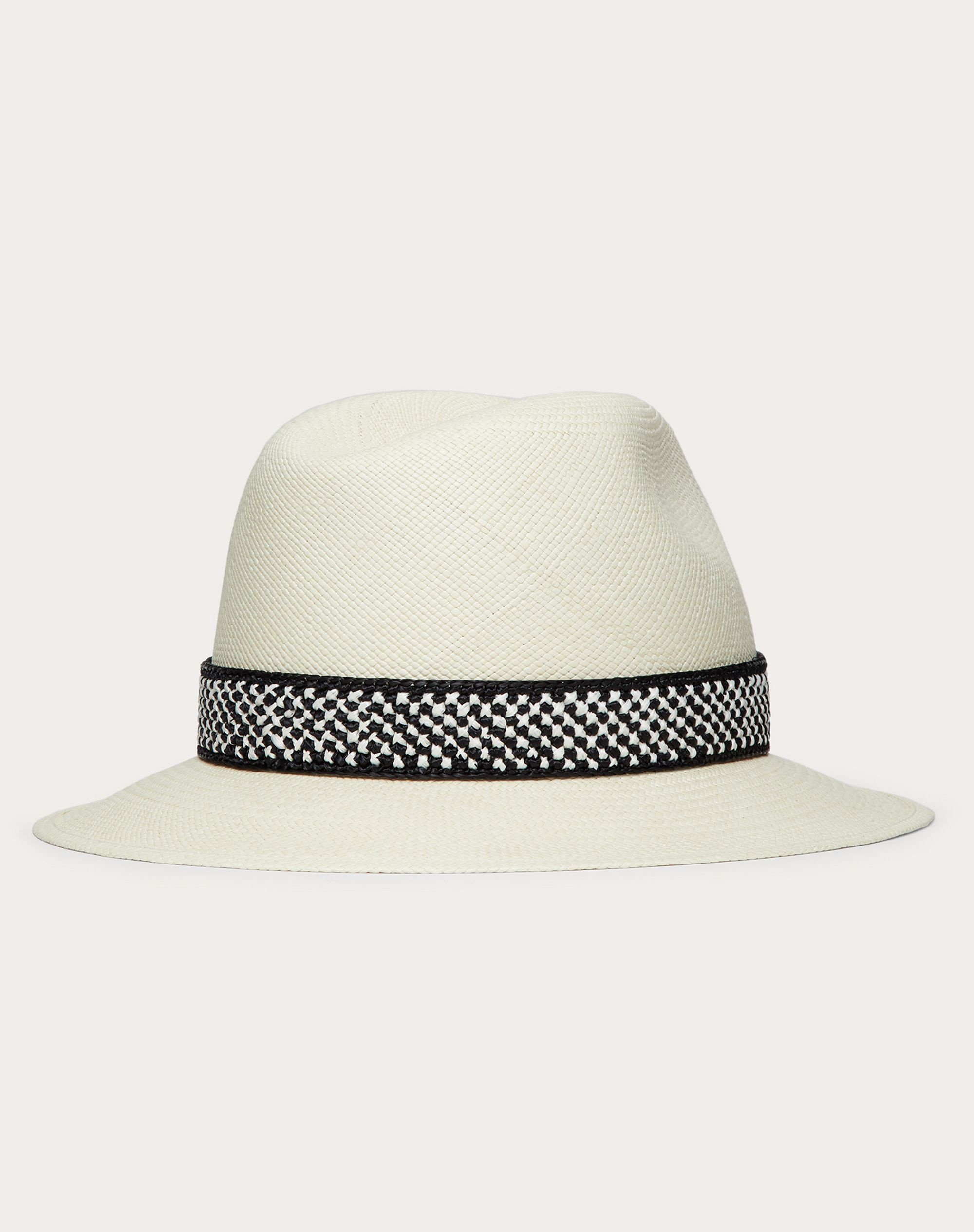 BORSALINO X VALENTINO - Panama Quito hat with Valentino-embroidered ribbon - 3