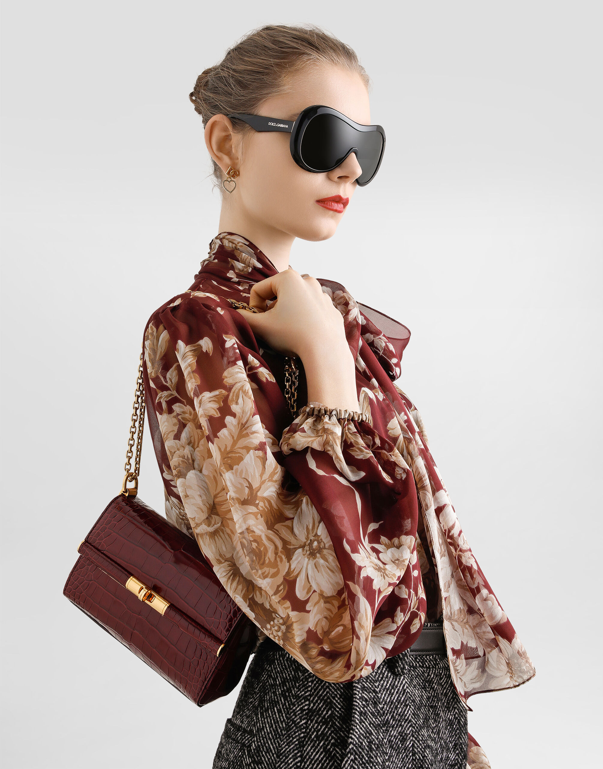 Marlene city mini bag in polished alligator - 2