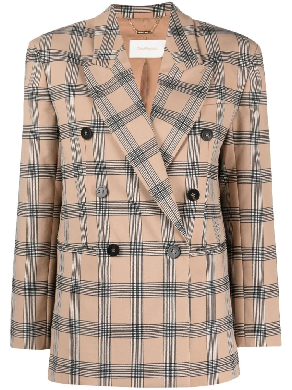 Luminosity checked double-breasted blazer - 1