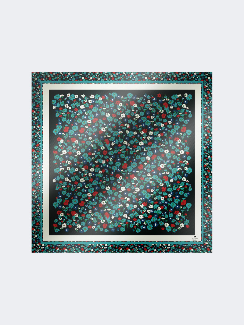 ONESTONEW Patterned silk twill foulard - IVORY 1