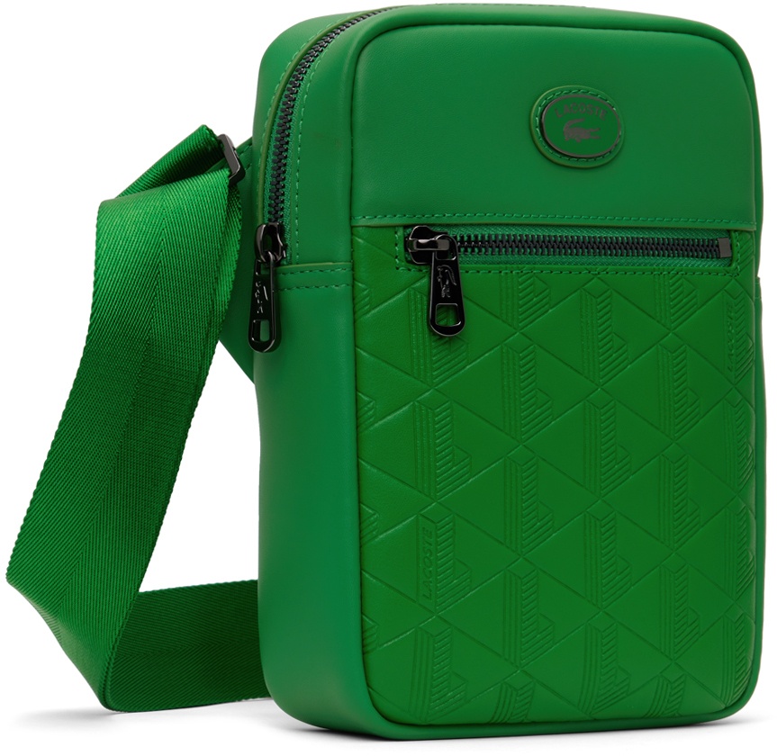 Green Leather Monogram Vertical Bag - 2