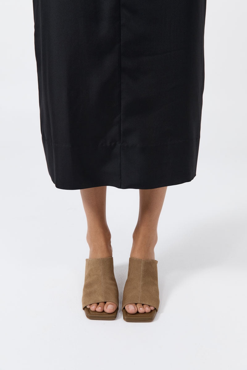 Suede Arc Wedge - Oak - 3