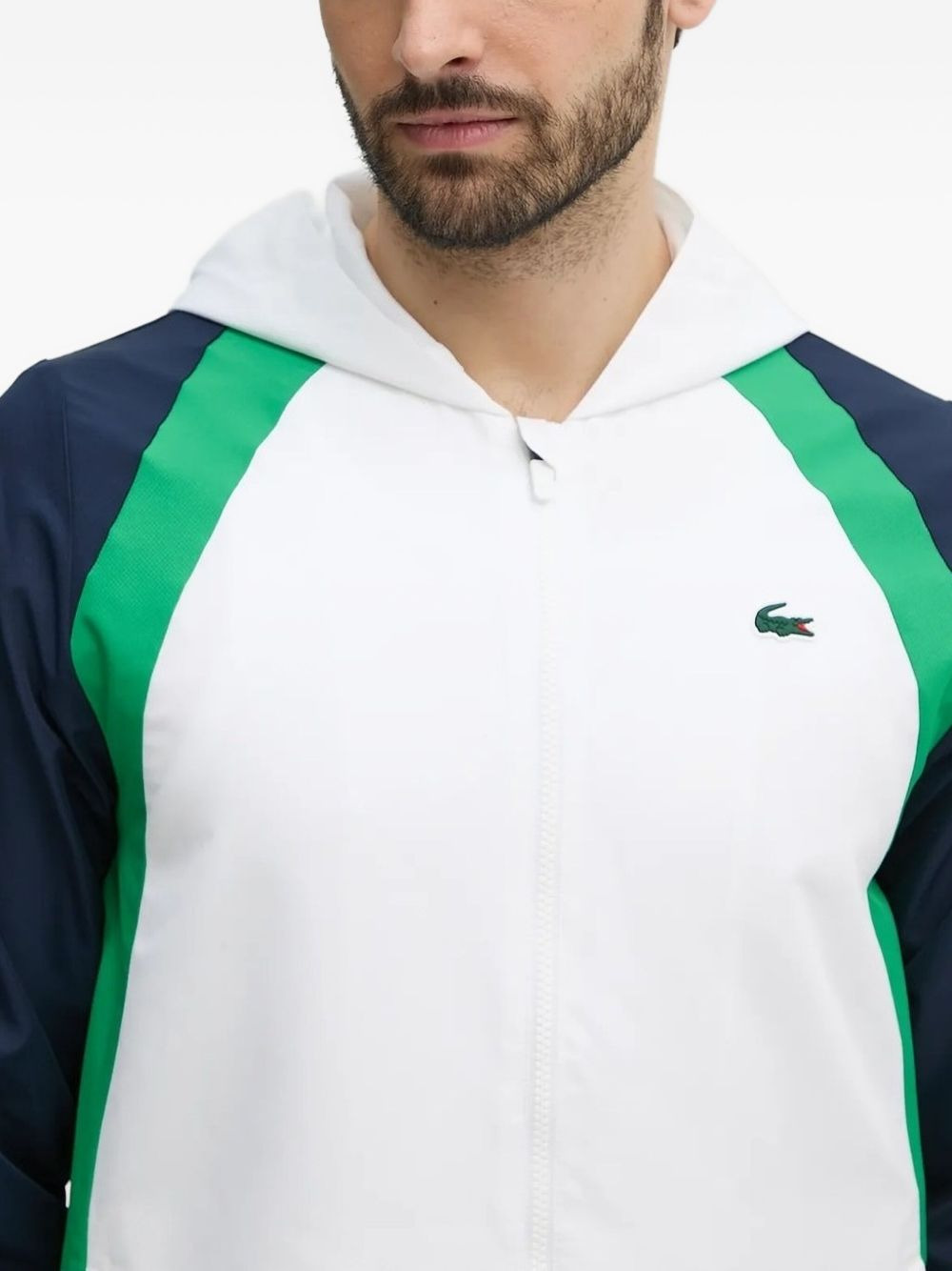 colour-block hooded jacket - 5