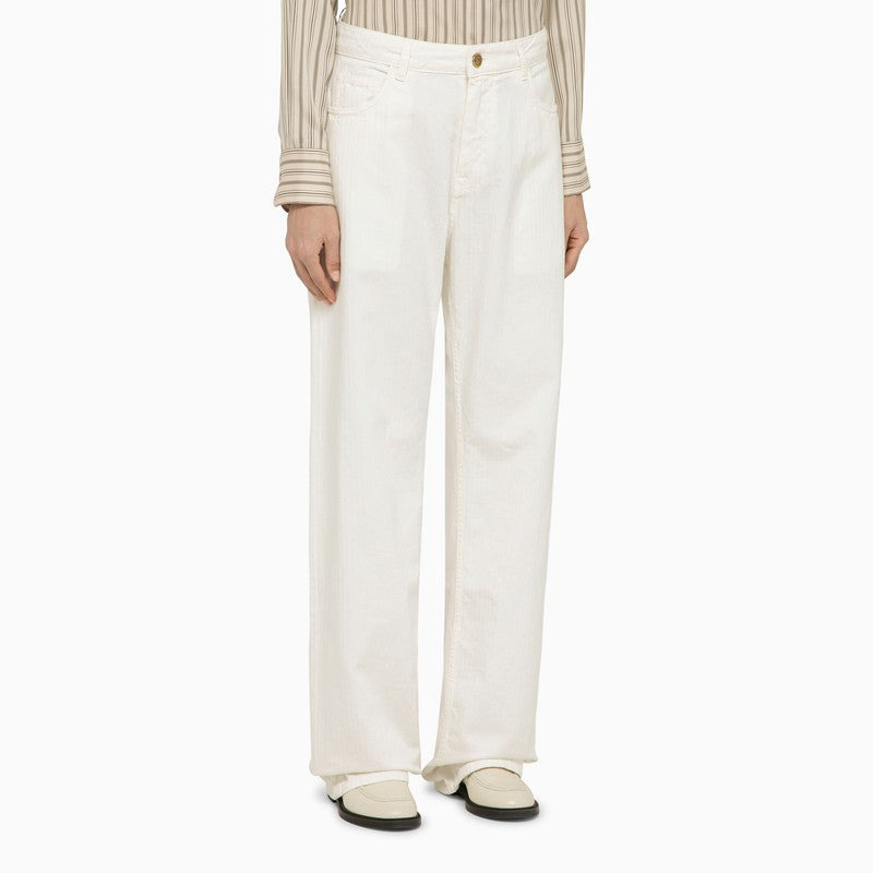 Etro White Denim Baggy Jeans Women - 3