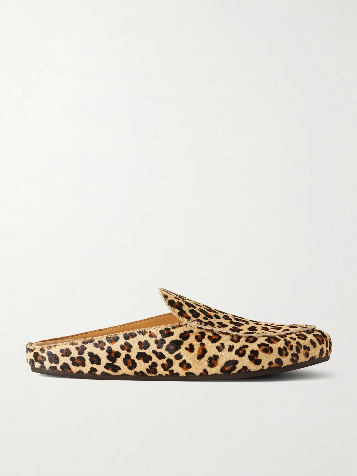 Donnie Leopard-Print Pony Hair Loafers - 1