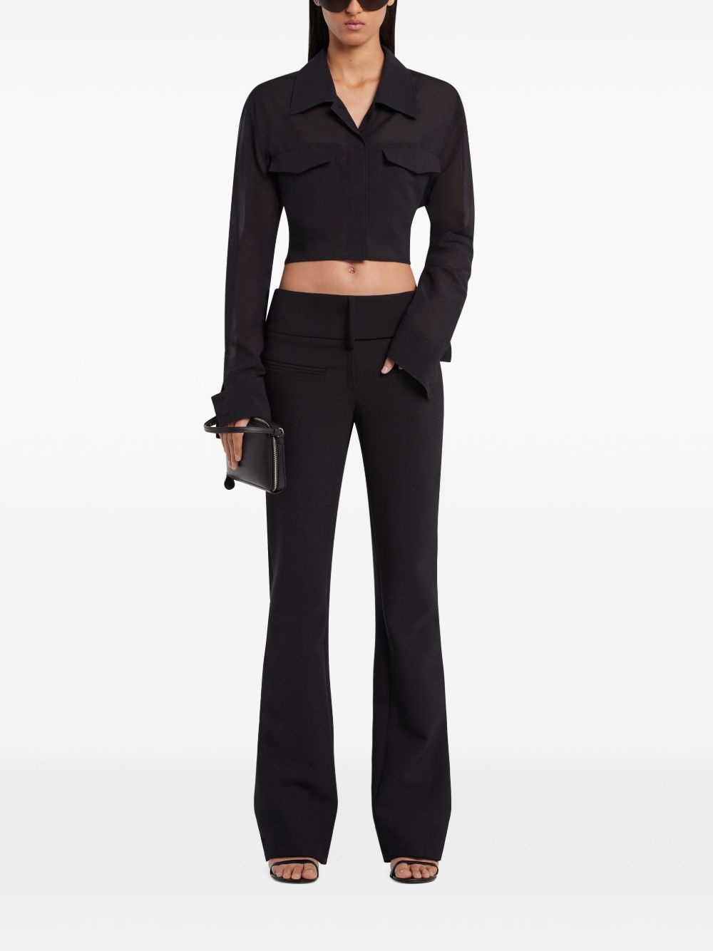 cropped cotton shirt - 2