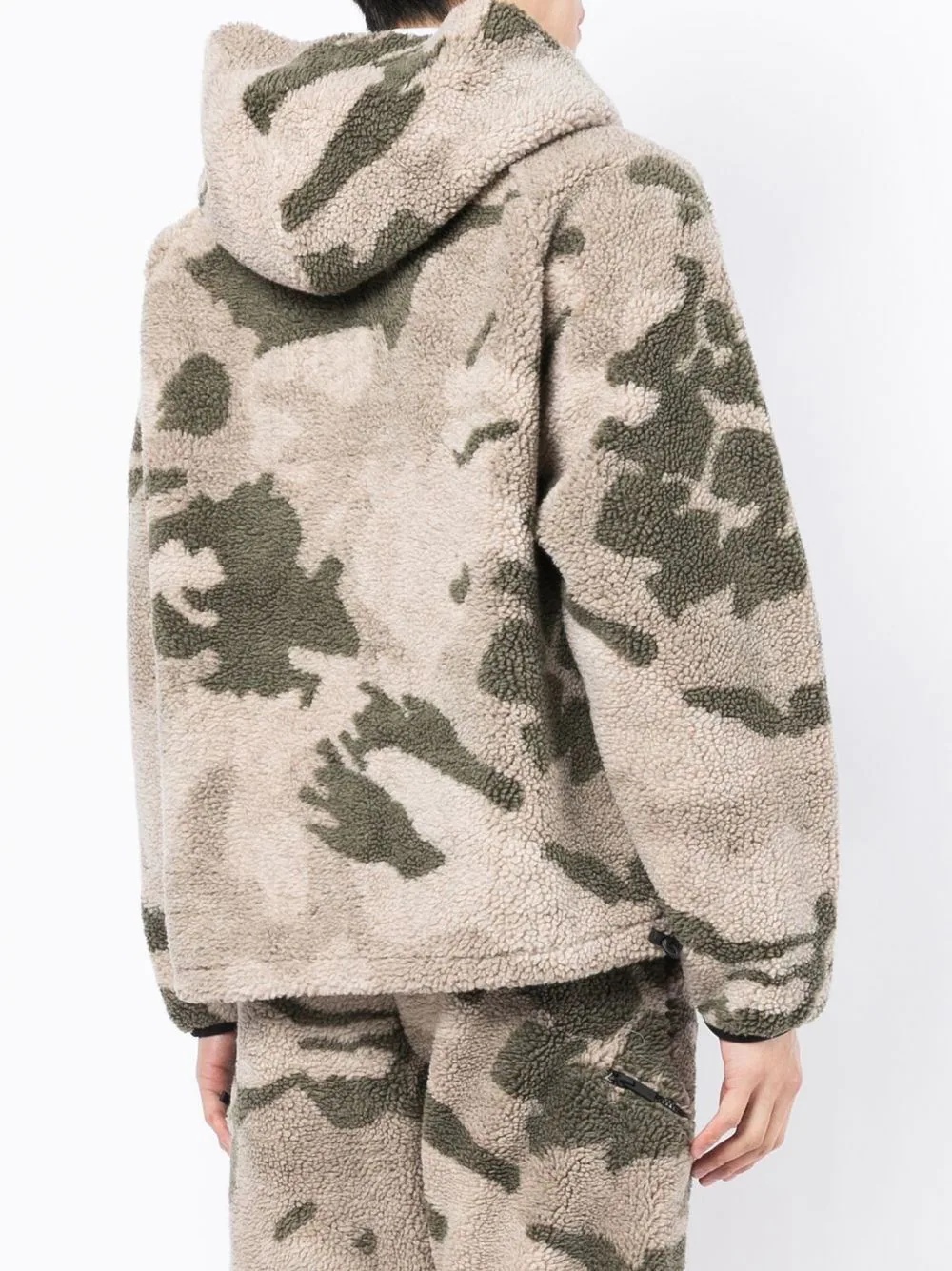 camouflage-pattern fleece hoodie - 4