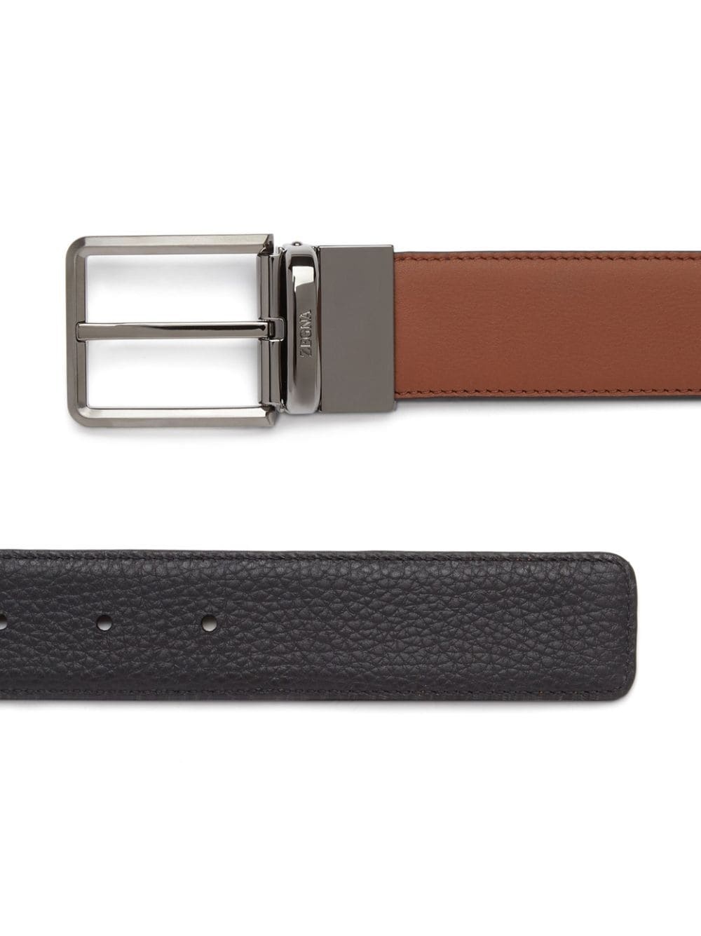 reversible leather belt - 2