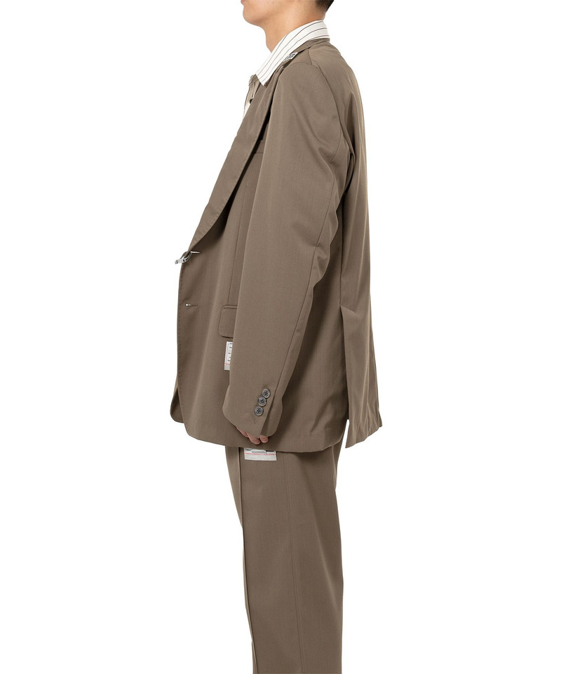 Mix Layered Wool Gabardine Jacket 11