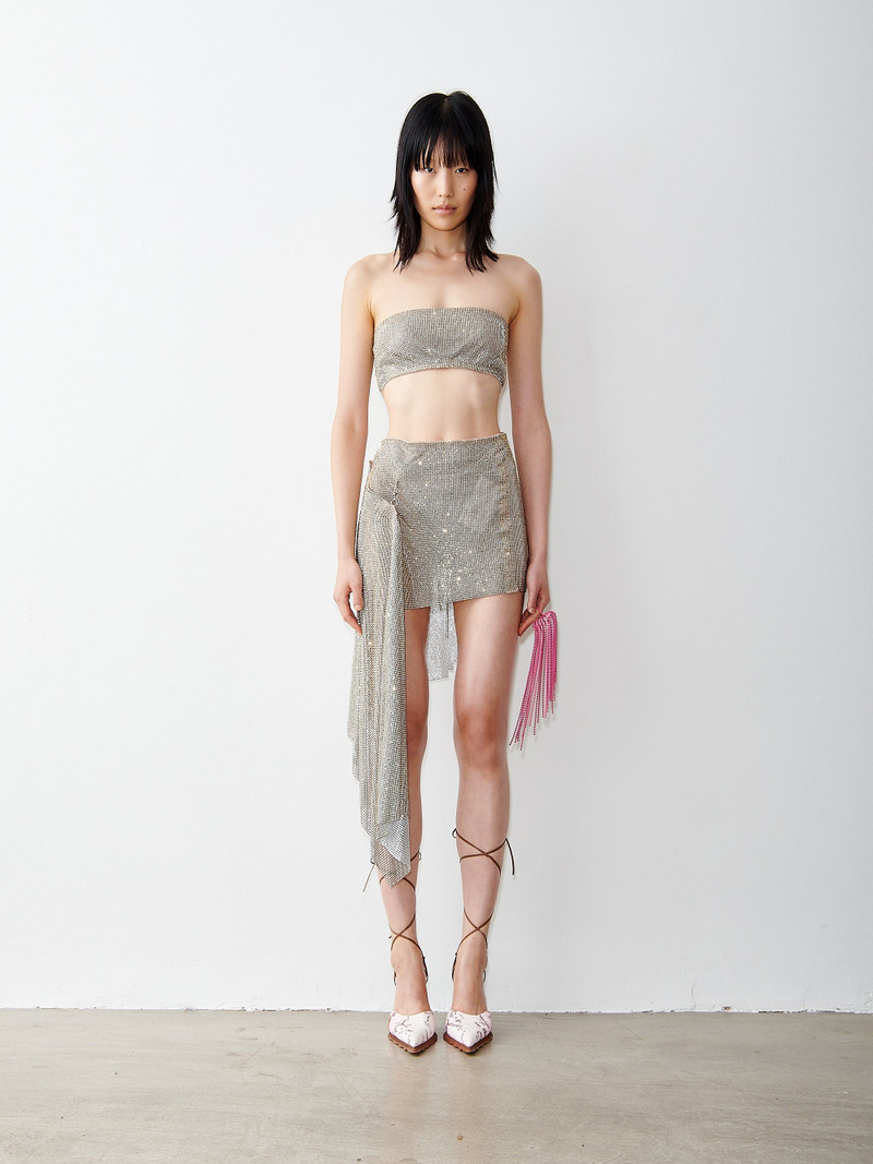 POSTER GIRL RHINESTONED MARJAN SKIRT LONG ISLAND outlook