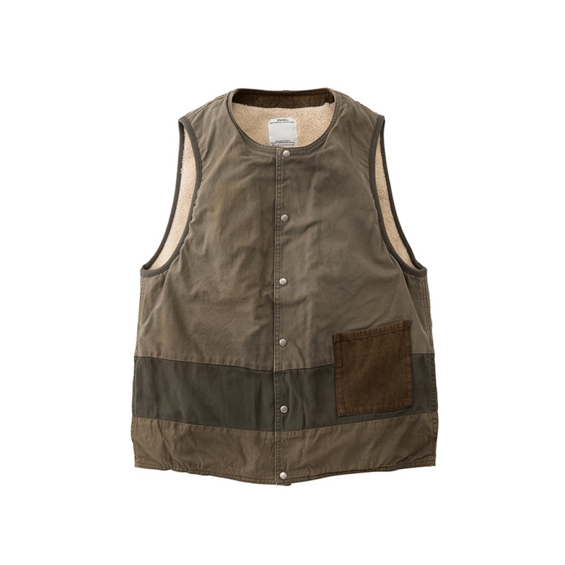 SHEEPSKIN VEST OLIVE 1