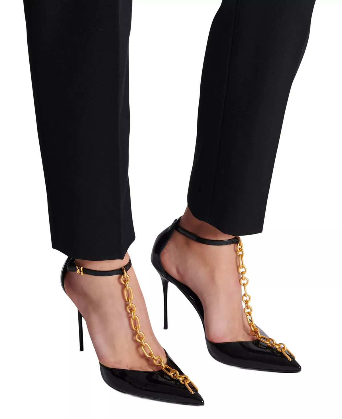 Women's Sync Patent Leather Stilettos with Pointed Toe Pumps - 6