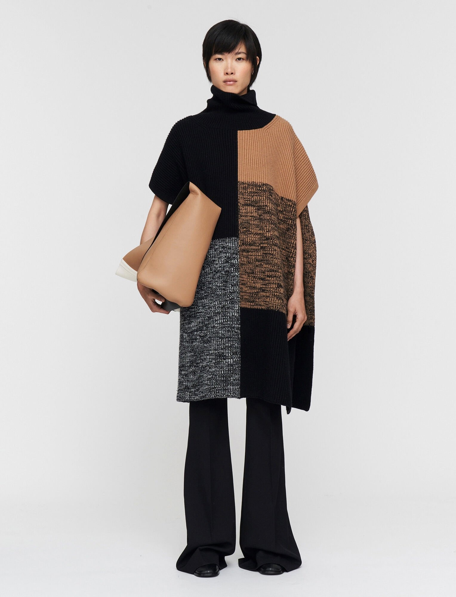 Merino Collage Poncho - 2
