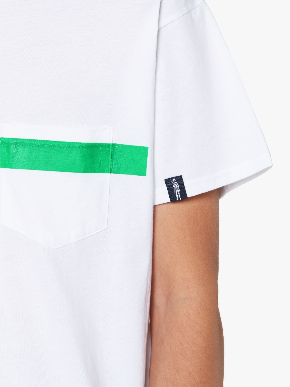 WHITE X GREEN COTTON T-SHIRT | GJM-206 - 6