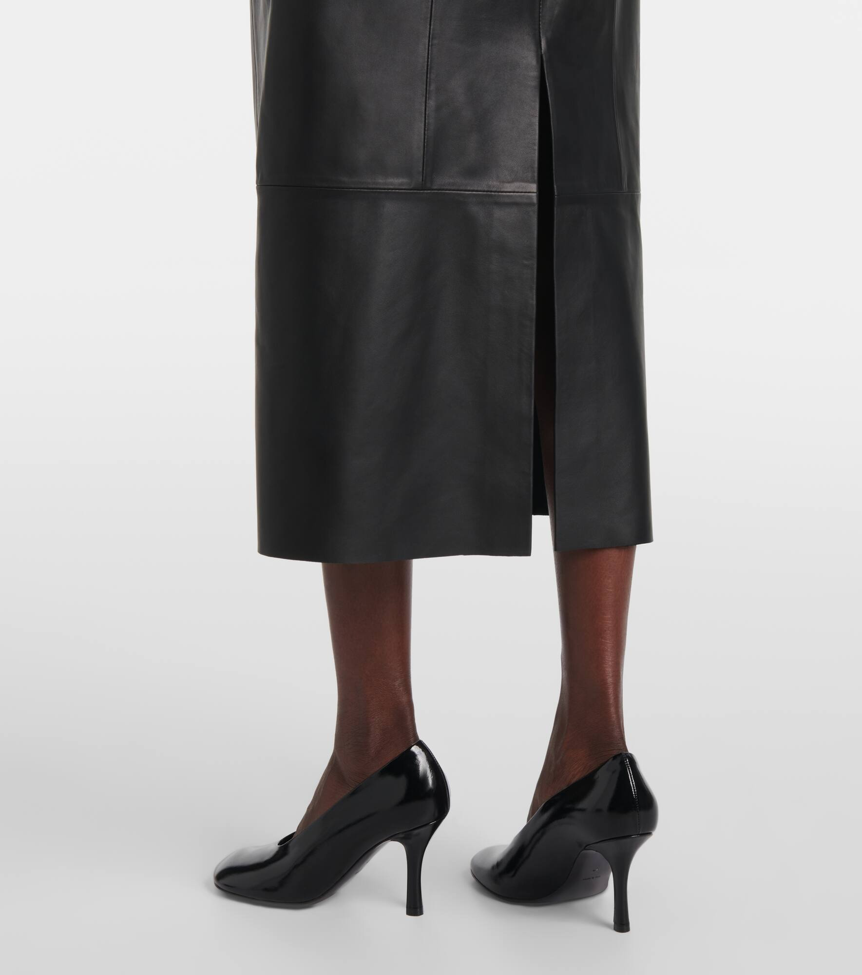 Leather pencil skirt - 5