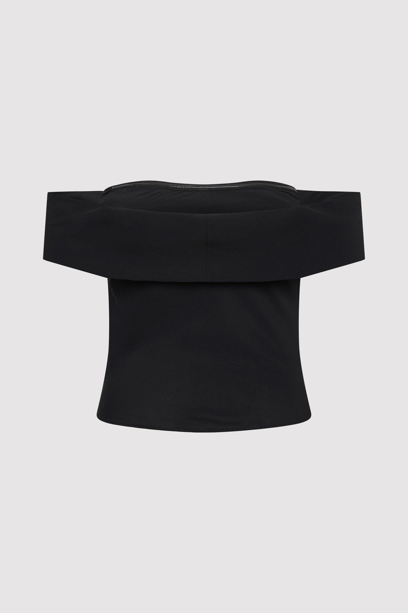 ST. AGNI Off Shoulder Top - Black outlook