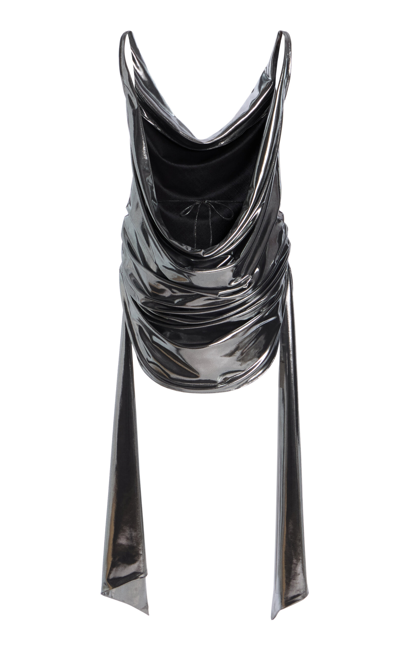 Metallic Ruched Mini Dress silver - 5