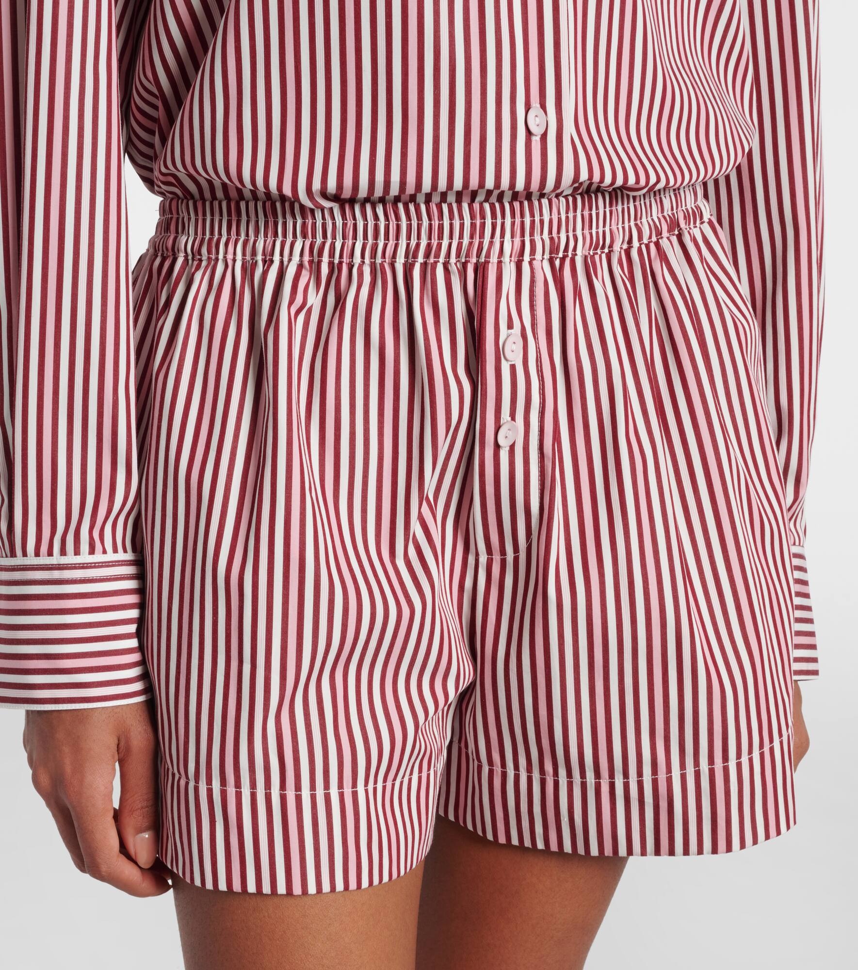 Lonia striped cotton shorts - 4