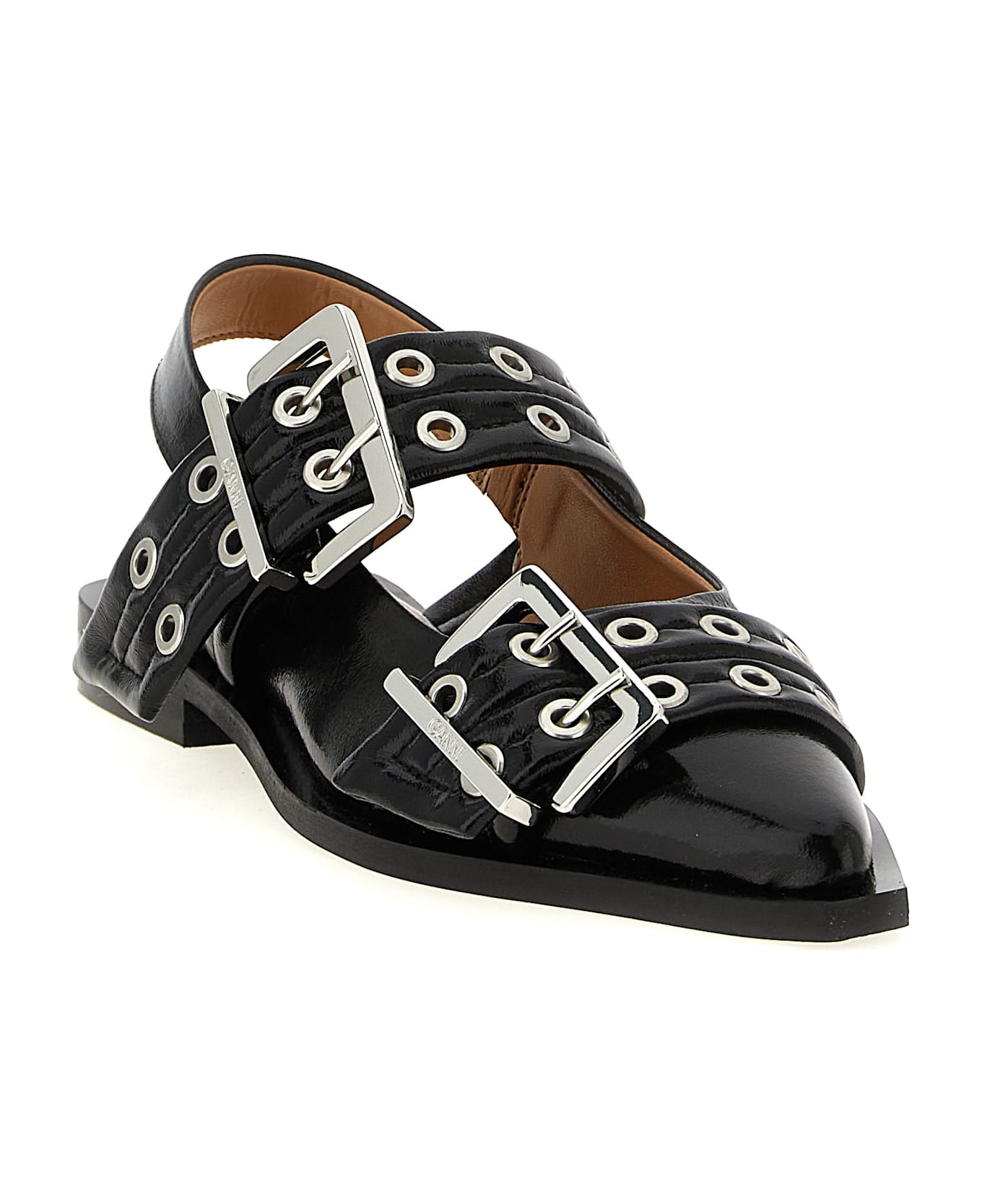 'black Feminine Buckle' Slingback - 2
