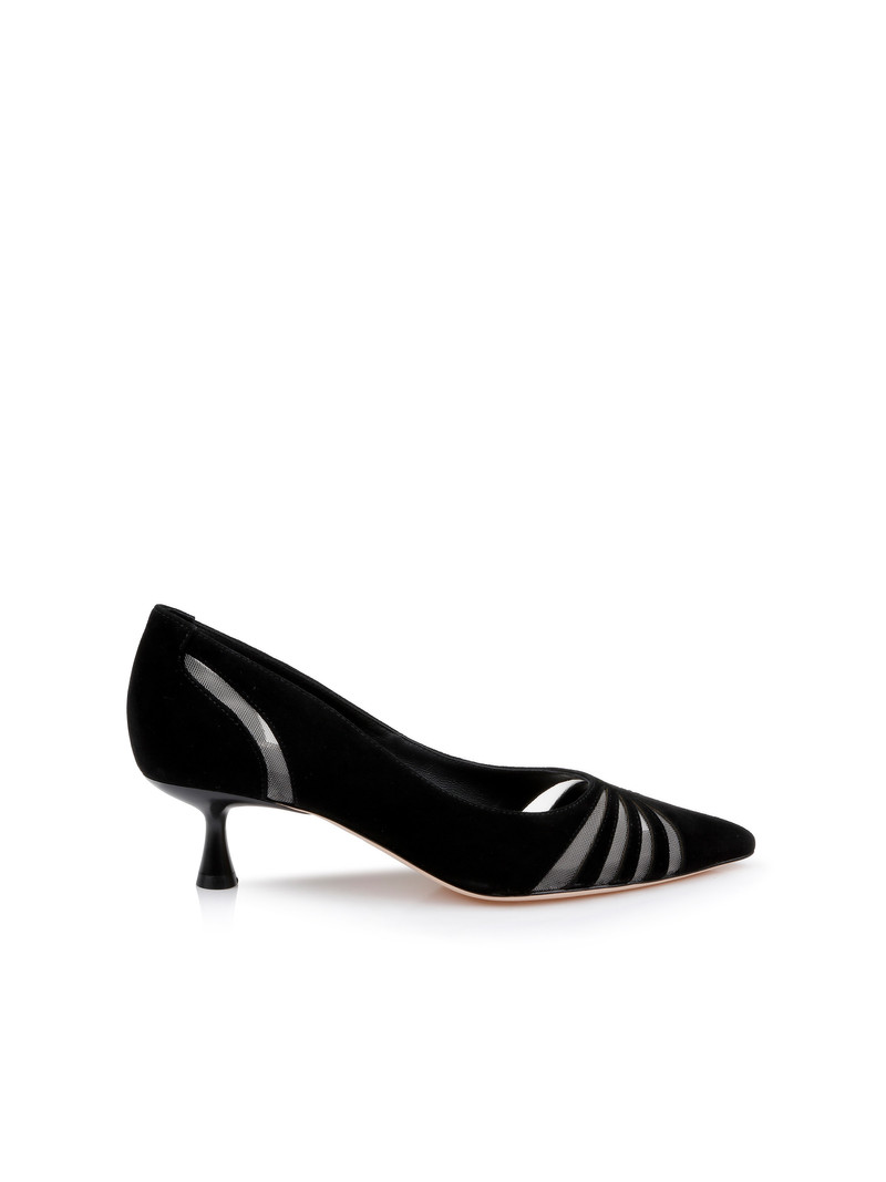 Eglantine Suede Kitten Pump 1