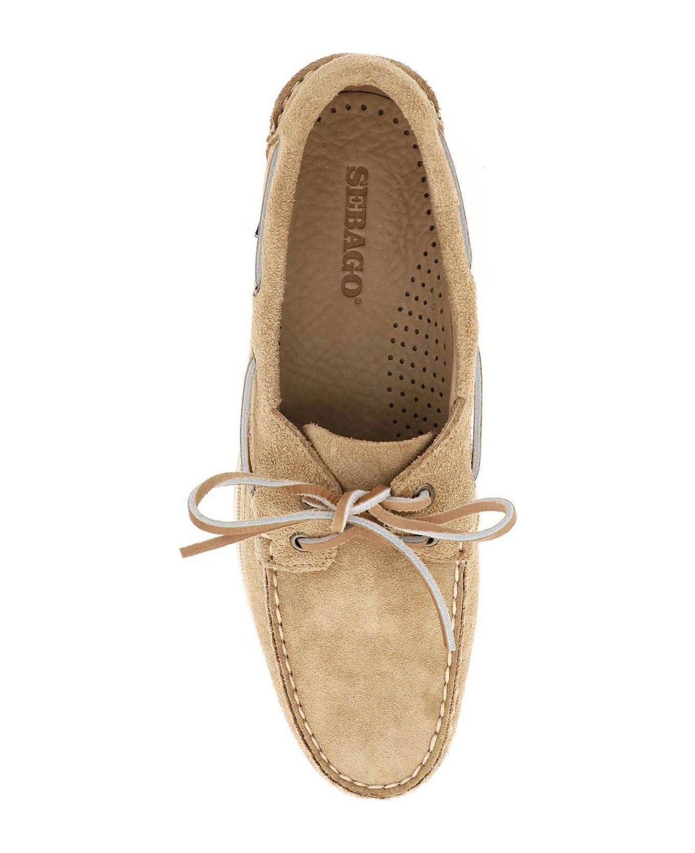 Lace-up Round Toe Boat Shoes - 5