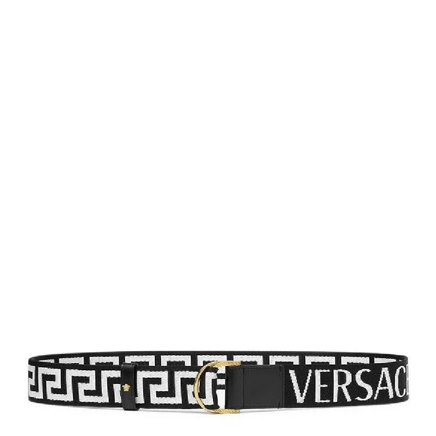 Versace Allover Greca Jacquard Reversible Belt - 1