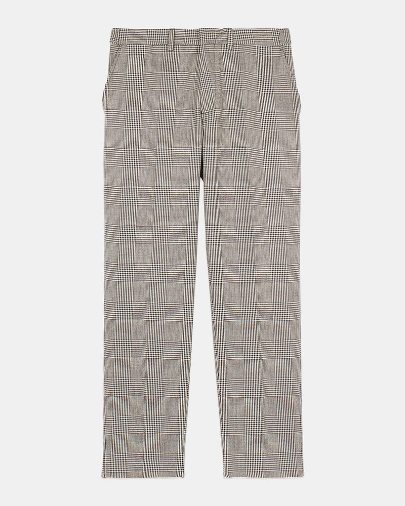 BLACK AND WHITE HOUNDSTOOTH WOOL SUIT TROUSERS 1