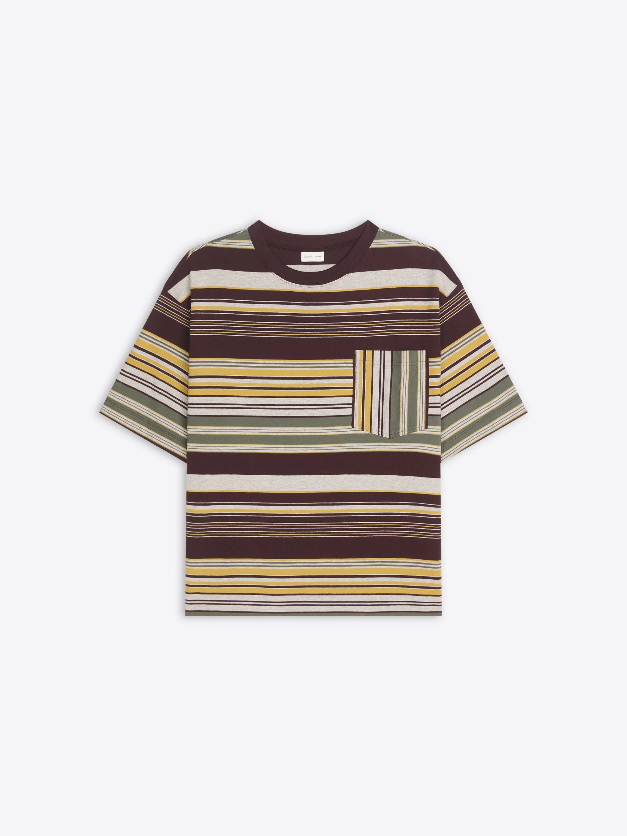 STRIPED COTTON TEE - 1