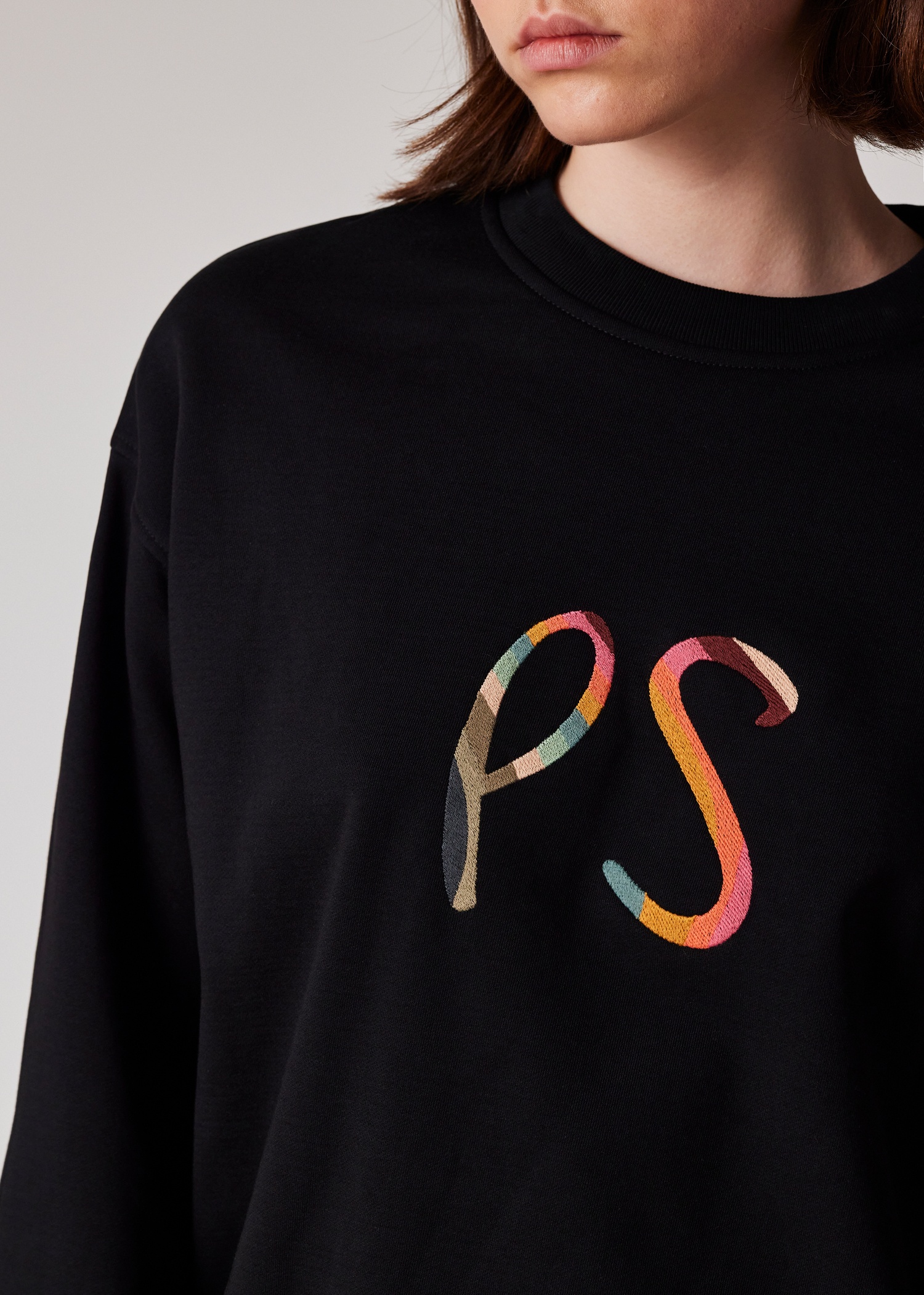 Women's Black 'Swirl' Logo Sweatshirt - 4