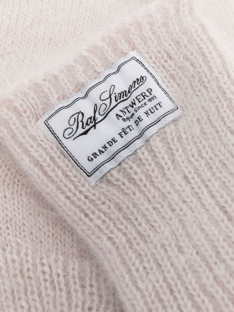 Raf Simons logo-patch gloves outlook