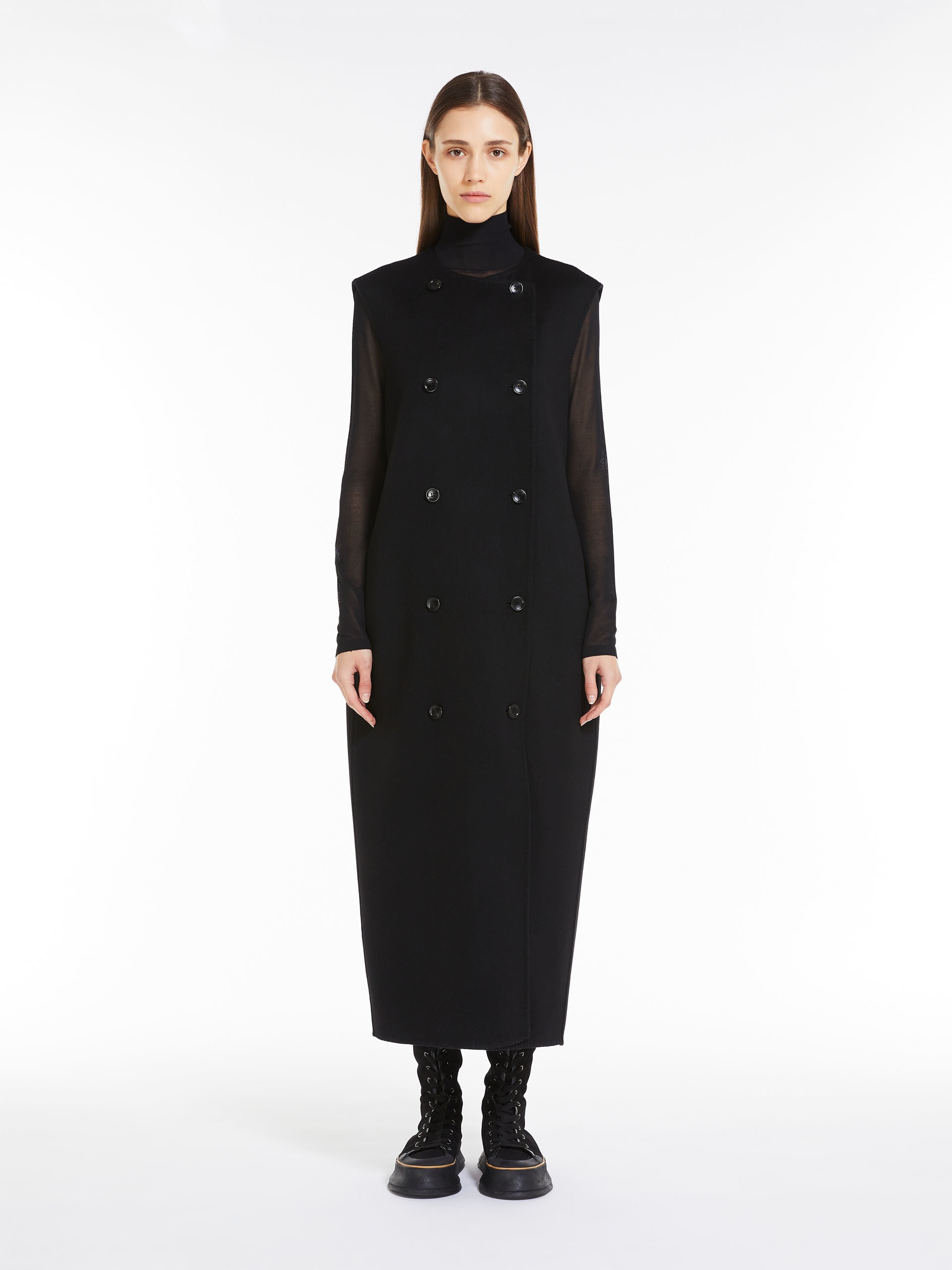 PLAVA Wool and cashmere long gilet - 3