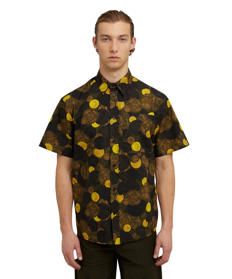 MSGM Organic cotton shirt with "all-over Token" print outlook