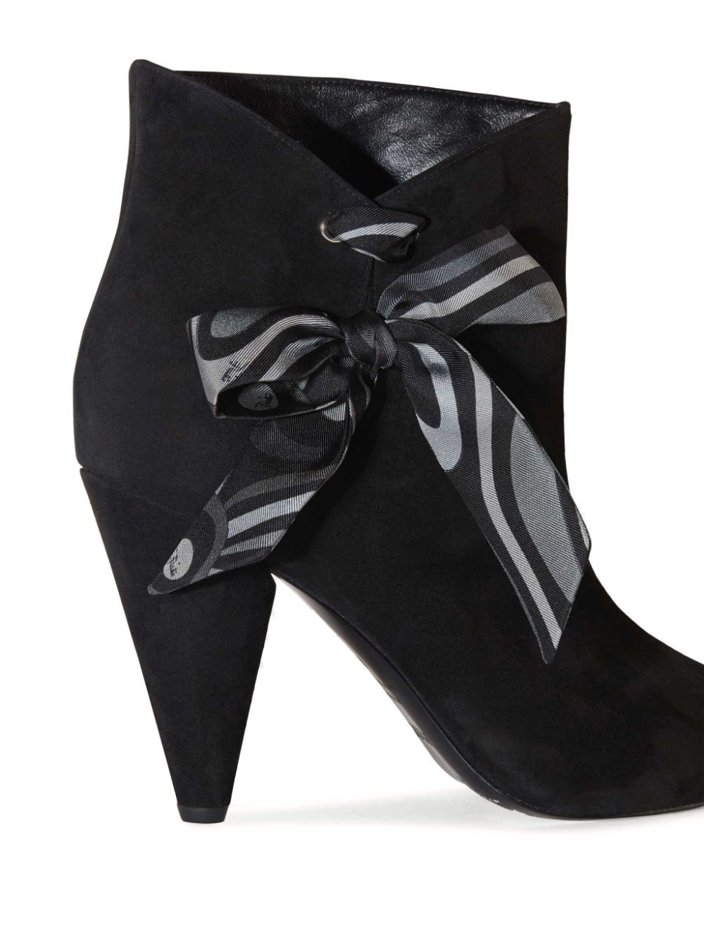 bow-embellished suede ankle boots - 2