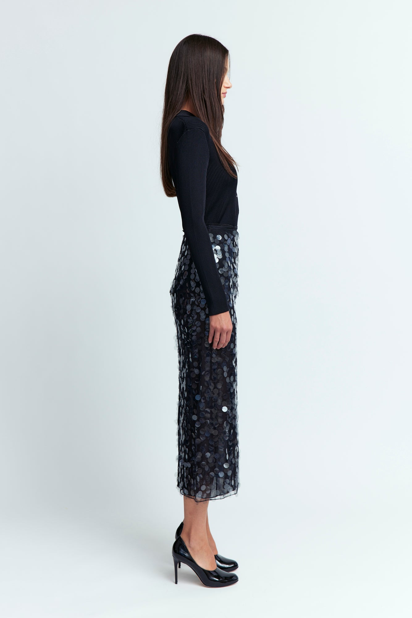 DIA MIDI SKIRT IN SEQUIN - 4
